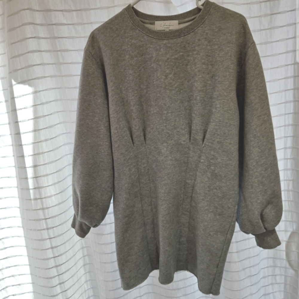 L'academie by Revolve The Margot Fleece Dress Heather Grey small